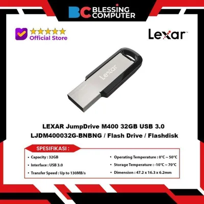 Lexar Jumbdrive M400 64GB USB 3.0 Flash Drive 130MB / S