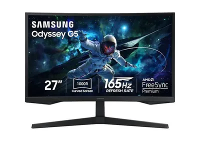 Samsung 27" G55 Gaming Black Curved 165HZ 1MS