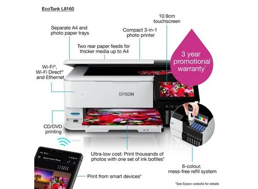 Epson Printer Inkjet L8160 Ultra High Capacity Photo
