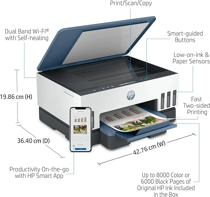 HP Smart Tank 725 Wireless All - In - One Printer