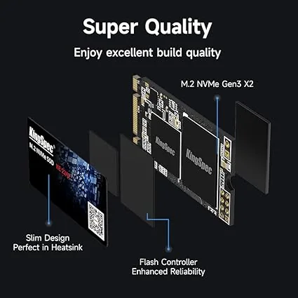 KingSpec SSD 512GB M.2 NVMe Nxm - 512 2242
