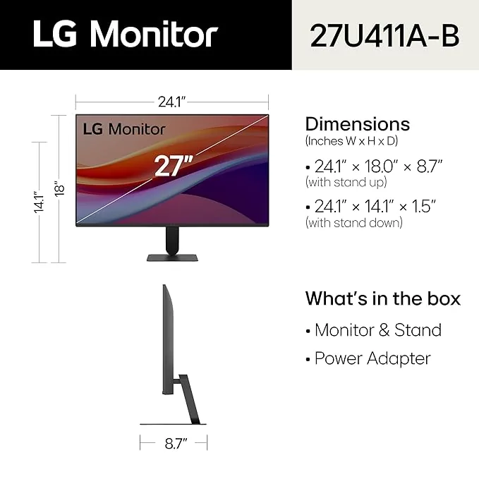 LG Monitor 27U411A - B Amiq